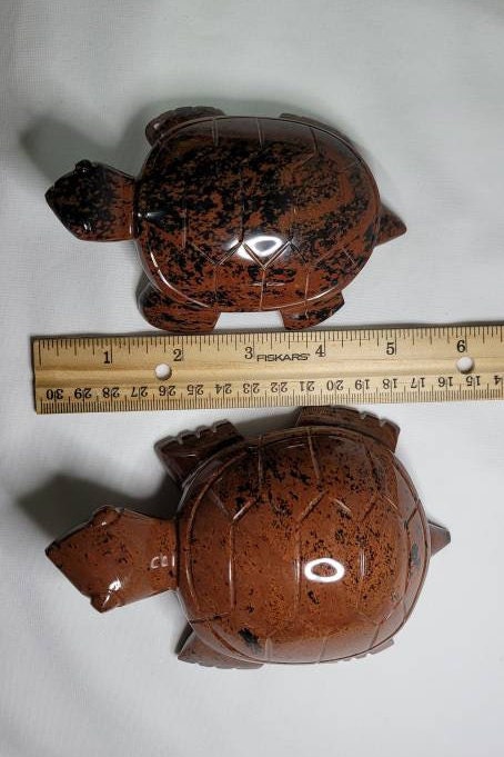 Mahogany Obsidian Turtle Hand Carved from Mexico * Paper Weight * Alter * Sea Creature * Magical Creature * Reiki * Root Sacral Solar Plexus