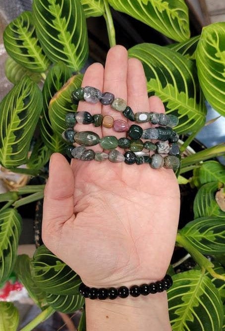 Bloodstone Natural Beaded Bracelet * Heart Chakra * Grounding Energy * Reiki *