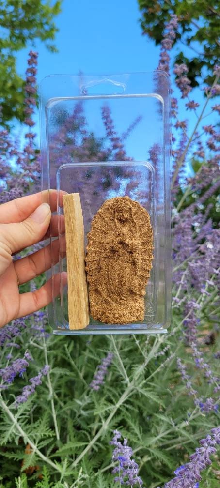 Palo Santo Virgin Mary Virgen mold Incense Plus Stick