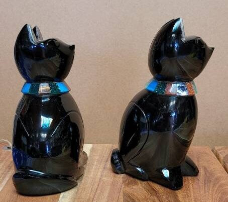 Obsidian Cat Handcarved from Mexico