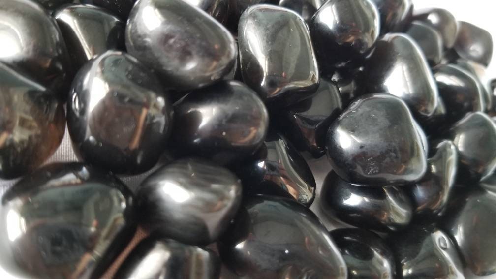 Medium Apache Tear Drop Tumbled & Polished Stone * Drops of Obsidian * Great for Protection and Grounding ROOT Chakra