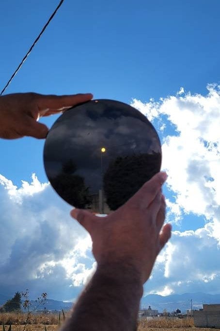 Obsidian Mirror 4" 6" 7" inches * Hand carved in Mexico * Scrying Mirror * Spiritual Protection * Shaman * Shadow Work * Divination