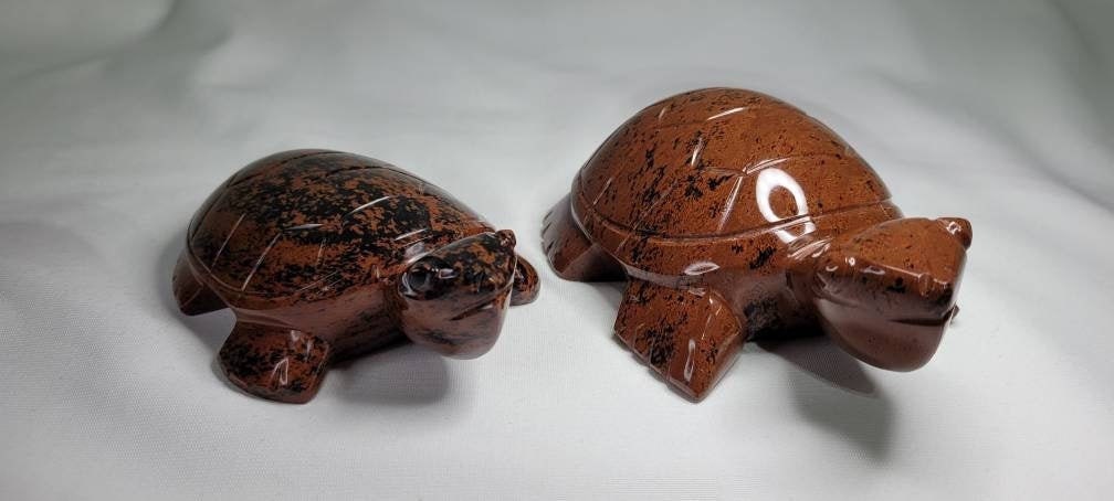 Mahogany Obsidian Turtle Hand Carved from Mexico * Paper Weight * Alter * Sea Creature * Magical Creature * Reiki * Root Sacral Solar Plexus
