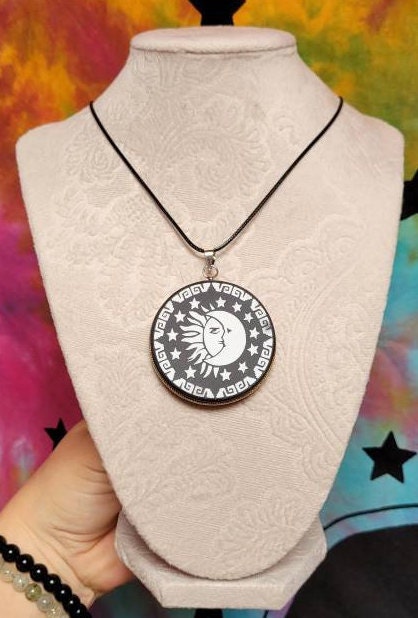 Eclipse Obsidian Pendant * Volcanic Glass * Hand carved * Scrying Mirror * Spiritual Protection * Shaman * Shadow Work * Divinational