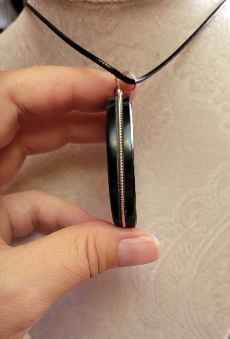 God of Death Aztec Obsidian Pendant Mirror