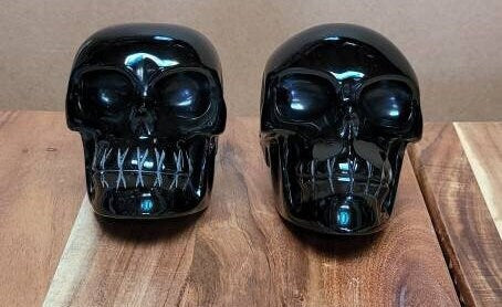 Obsidian Handcarved Skull