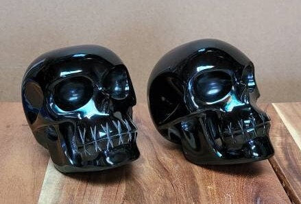 Obsidian Handcarved Skull