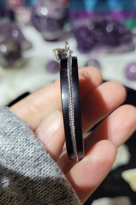 Metatron * Sacred Geometry Symbol * Obsidian Pendant * Ancient Wisdom