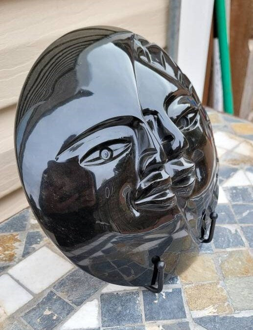 Golden Sheen Obsidian Eclipse Hand Carved from Mexico #1