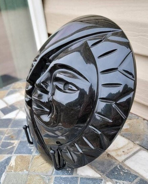 Golden Sheen Obsidian Eclipse Hand Carved from Mexico #1