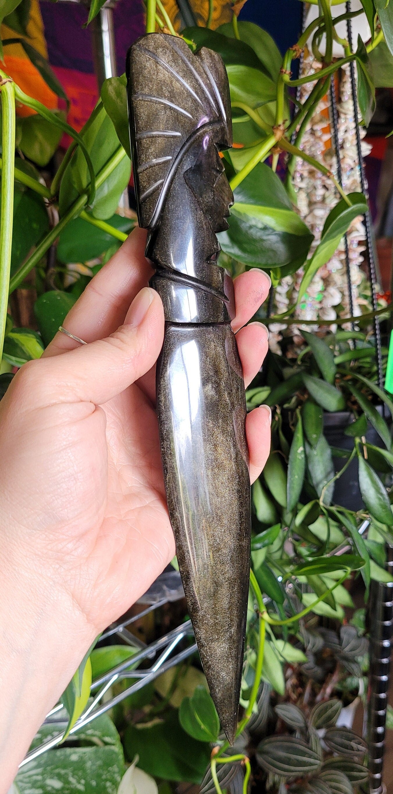 High Quality Golden Sheen Daggers Handmade in Mexico / Knifes Obsidian / Blades / Alter Space / Ritual / Energy Worker